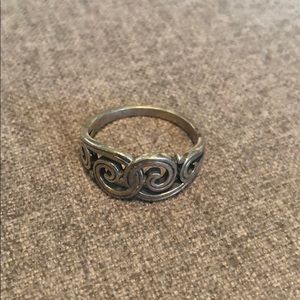 James Avery Scroll Ring, Sterling Silver, Size 8.5